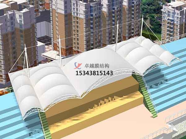 鄂托克旗灣膜結構看臺/主席臺/舞臺【膜結構施工】